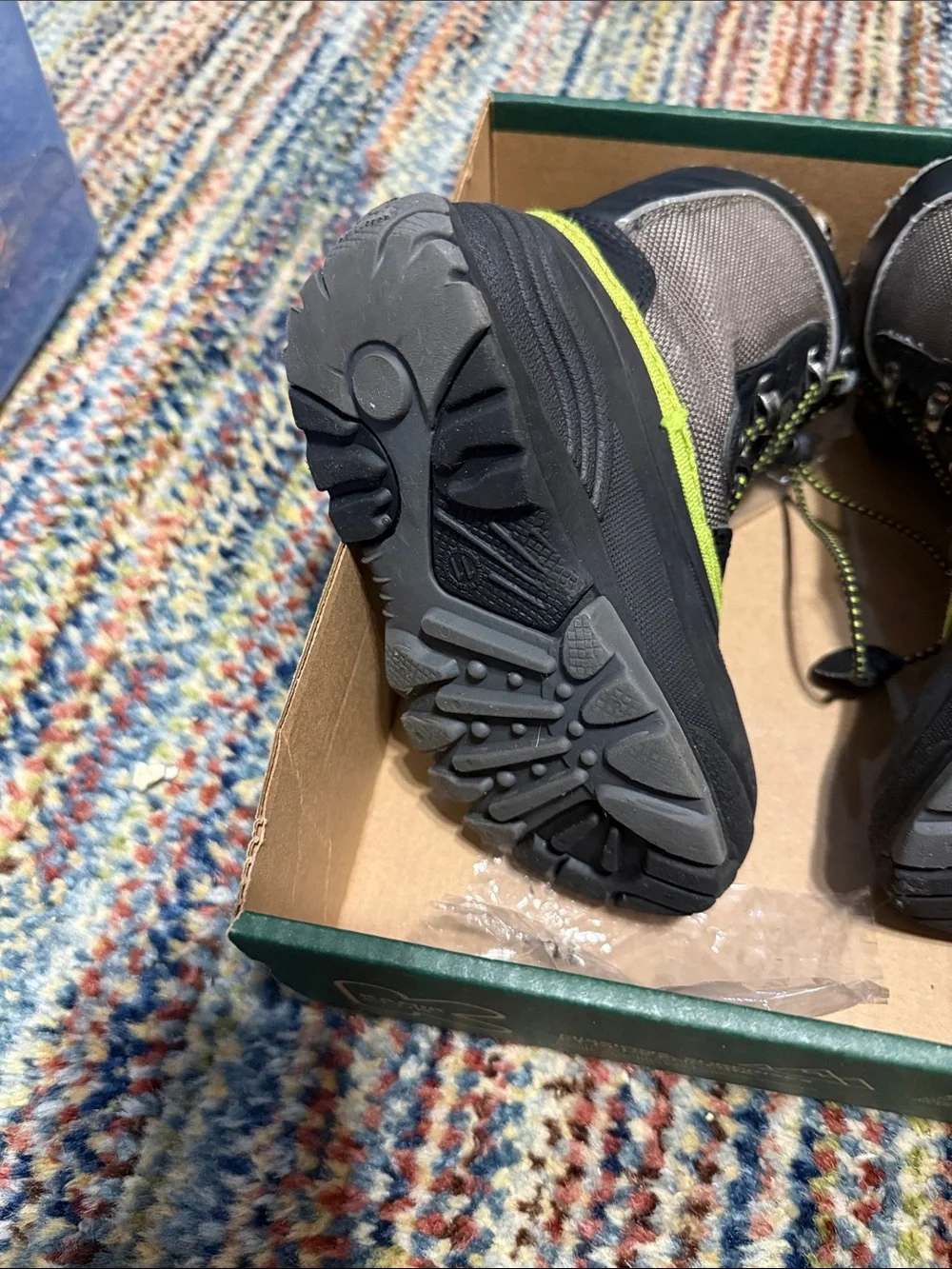 Kamik Kids Gray and Lime Winter Boots